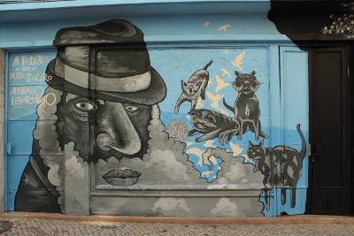 Graffiti de homenagem ao António (Setúbal, Dezembro de 2013)