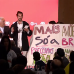 Denuncia de crimes ambientais na festa de aniversario do PS - contra a expansão do aeroporto da Portela e o novo aeroporto do Montijo