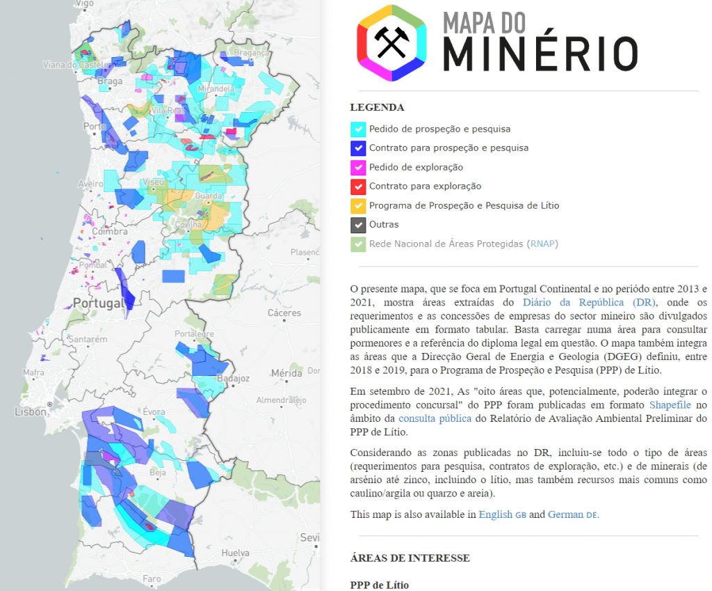 Mapa do minerio