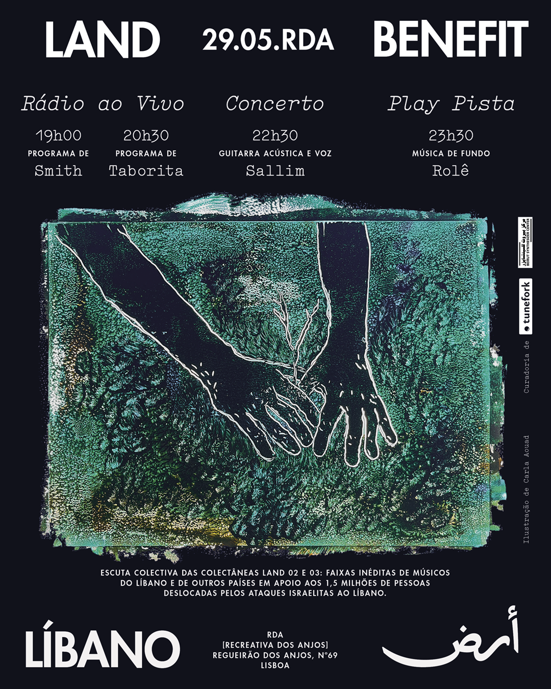 Solidariedade com deslocados libaneses